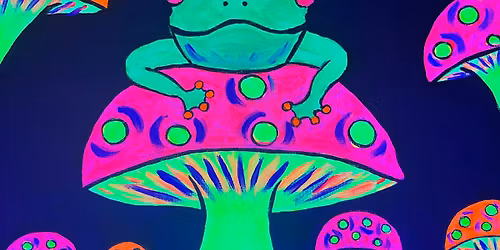 Glow in the Dark Paint Party in Rotorua - Frog on the Glow