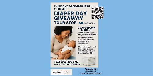 Diaper Day GiveAway Tour STOP with Healthy Blue at Georgetown Library