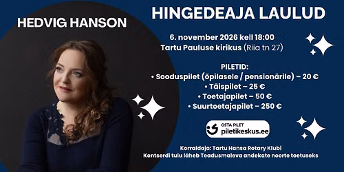 Hedvig Hanson "Hingedeaja laulud"