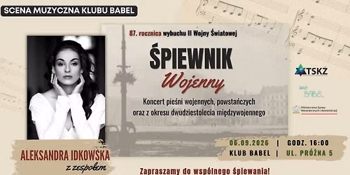 Scena Muzyczna Klubu Babel | \u015apiewnik Wojenny - Aleksandra Idkowska