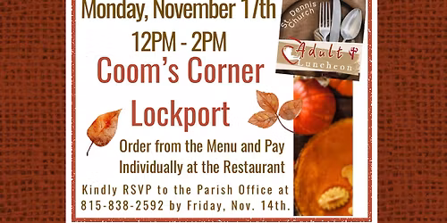 November Adult Luncheon