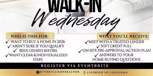 WALK-IN WEDNESDAY