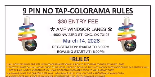 9-Pin No Tap Colorama Fundraiser