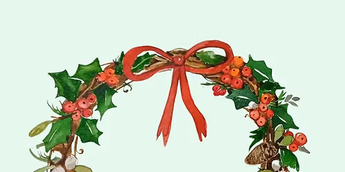 Watercolour Workshop - Paint a Christmas Wreath and Flowers and Berries with Karin Mear