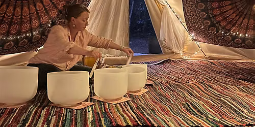 Sound bath and forest bathing woodland event