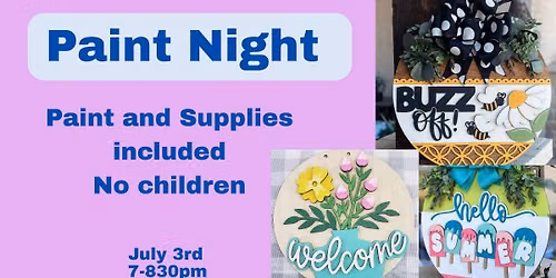 Paint Night - Door Hanger