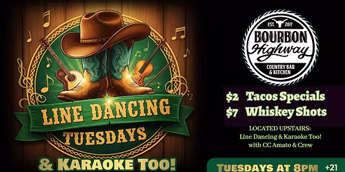 Line Dancing & Karaoke Every Tuesday