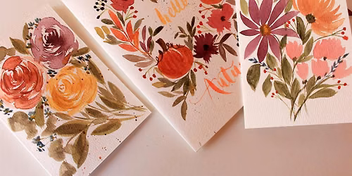 Autumnal Watercolour Cards Workshop