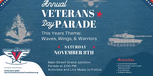 2025 Veterans Day Parade & Block Party \u2013 \u201cWaves, Wings, & Warriors\u201d