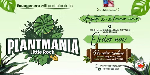 Ecuagenera will participate in Plantmania Arkansas - Show