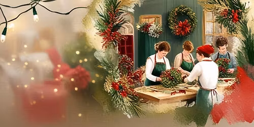 Wreath making at cranford hall