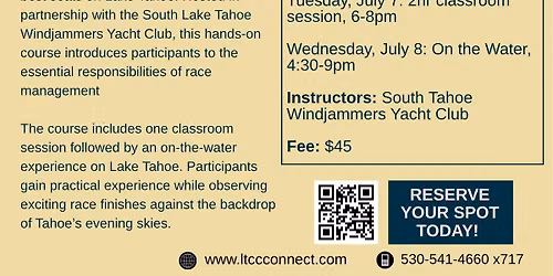 Sailboat Referee Training on Lake Tahoe