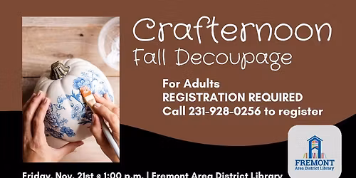 Crafternoon: Fall Decoupage (REGISTRATION REQUIRED)
