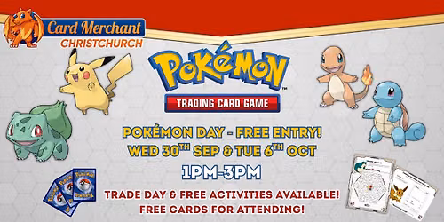 Card Merchant Christchurch - Pok\u00e9mon Day - Free Entry!
