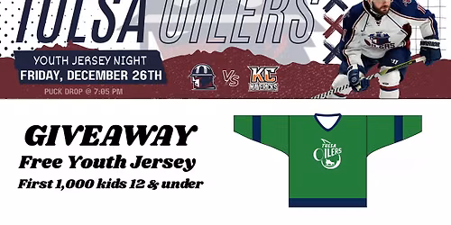 Tulsa Oilers Vs Kansas City Mavericks - Game 16 - Youth Jersey Giveaway Night