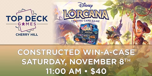 Lorcana Whispers in the Well Constructed Win-A-Case Prerelease