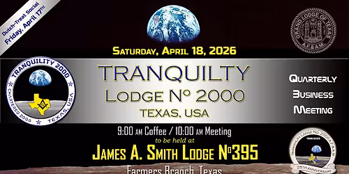 QUARTERLY STATED MEETING: Tranquility Lodge #2000