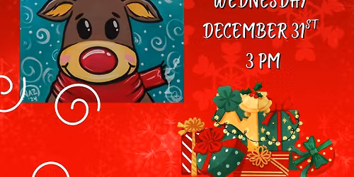 All Ages Family Paint Event! "Swirly Reindeer"
