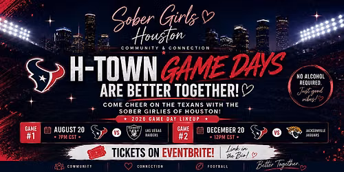 Sober Girls Houston: Texans Game Day