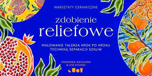 Warsztaty malowania RELIEFOWEGO talerza - zdobienie szkliwami