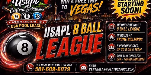 NEW 8 BALL DIVISION - WEDNESDAYS AT KROME