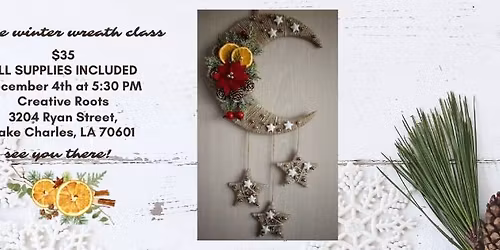 Yule Winter Moon Wreath Class