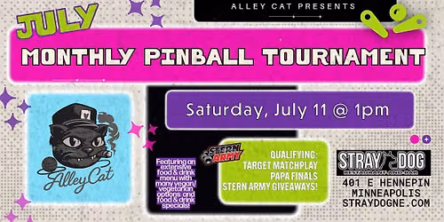 July Monthly Pinball Tournament