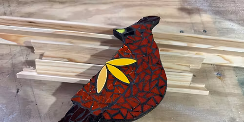 \u200b\u200b"Stained Glass Mosaic Cardinal" with artist Karen Ryder