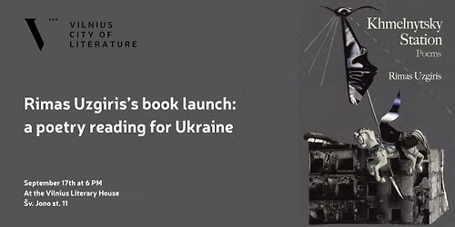 Rimas Uzgiris\u2019s book launch: a poetry reading for Ukraine