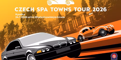 Setk\u00e1n\u00ed a v\u00fdstava historick\u00fdch vozidel a youngtimer\u016f u p\u0159\u00edle\u017eitosti akce Czech Spa Towns TOUR 2026