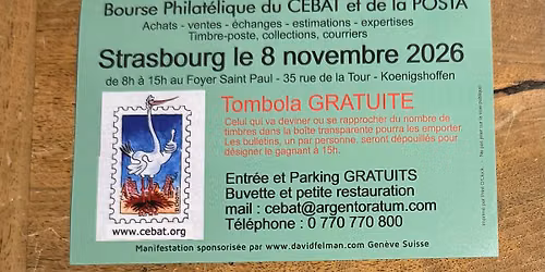 Bourse Philat\u00e9lique du CEBAT et de la POSTA