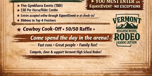 May 3rd VTHSRA Open Barrels and Pole Jackpot and Gymkhana