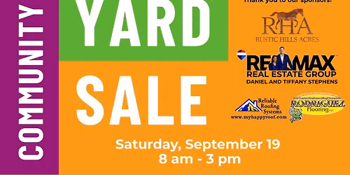 Annual Yard Sale - Rustic Hills Acres w\/ Team Stephens