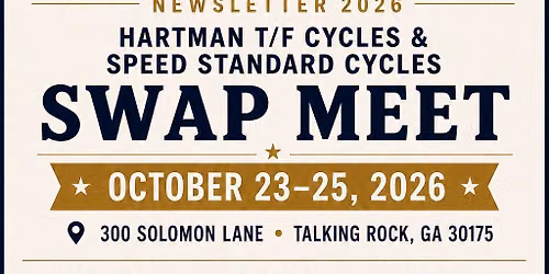 Hartman T\/F Cycles & Speed Standard Cycles Swap Meet