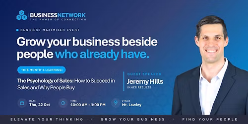D32 Business Maximiser in Perth \u2013 Thu 22 Oct