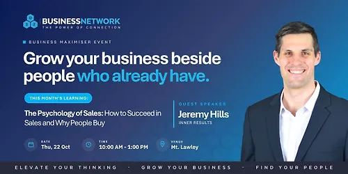 D32 Business Maximiser in Perth Thu 22 Oct