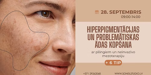 Hiperpigment\u0101cijas un problem\u0101tiskas \u0101das kop\u0161ana + 6 TIP