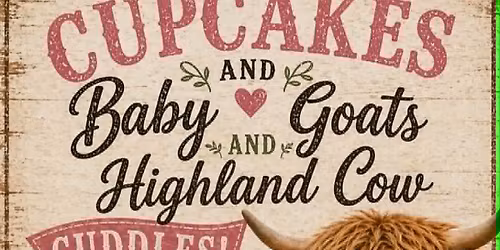 Cupcake with Cows and Baby Goats