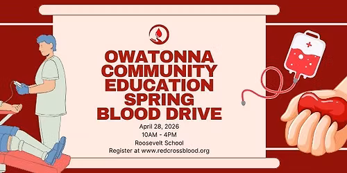 Owatonna Community Education Spring Blood Drive