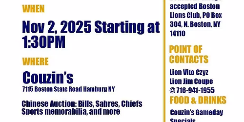 Boston Lions Club - Bills vs Chiefs Party