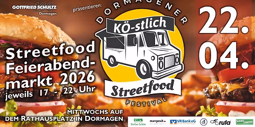 Dormagen k\u00f6stlich! Der Streetfood-Feierabendmarkt am 22.4.26