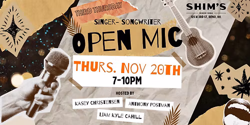 Singer Songwriter Open Mic at Shims