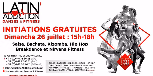 Initiations gratuites Salsa - Bachata - Kizomba - Hip Hop Breakdance - Nirvana Fitness