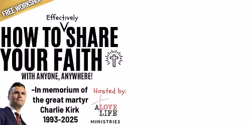 Learn to share your faith! Free workshop!