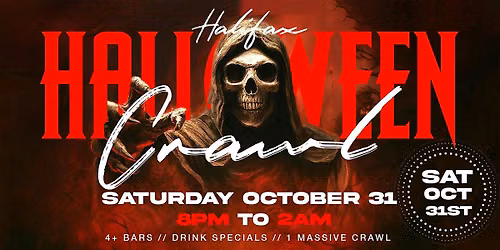 Halifax Halloween Bar Crawl \u2014 Halloween Saturday on Sat, Oct 31st