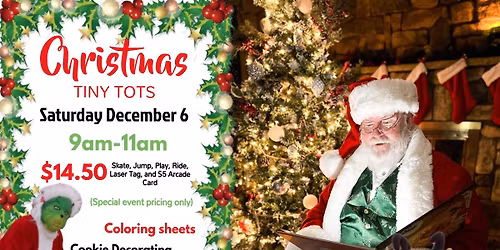Christmas Tiny Tots at Wheels and Thrills - Santa, Rudolph, Grinch and Frosty