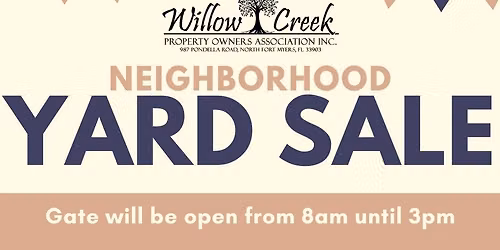 Willow Creek Fall Community Yard Sale