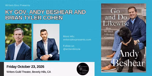 Writers Bloc Presents Kentucky Governor Andy Beshear and Brian Tyler Cohen