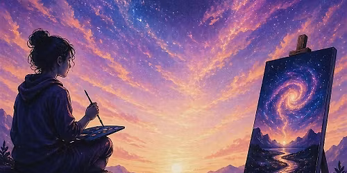 Cosmic Reflection Painting - Healing Art Expressions