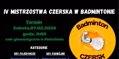 IV Otwarte Mistrzostwa Czerska w Badmintonie 2026